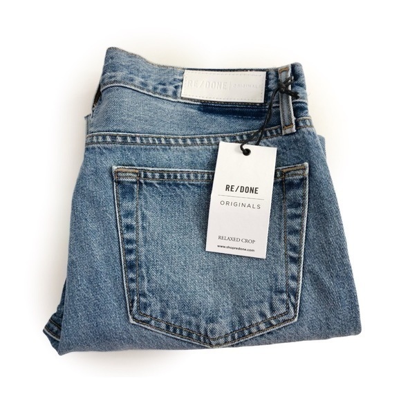 New Re/Done Relaxed Crop Jeans - Picture 1 of 5